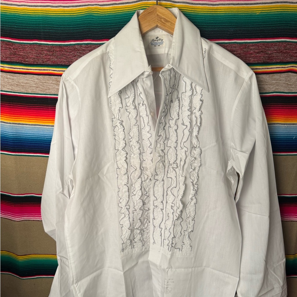 Vintage 1960s men’s Lions of Troy tuxedo shirt